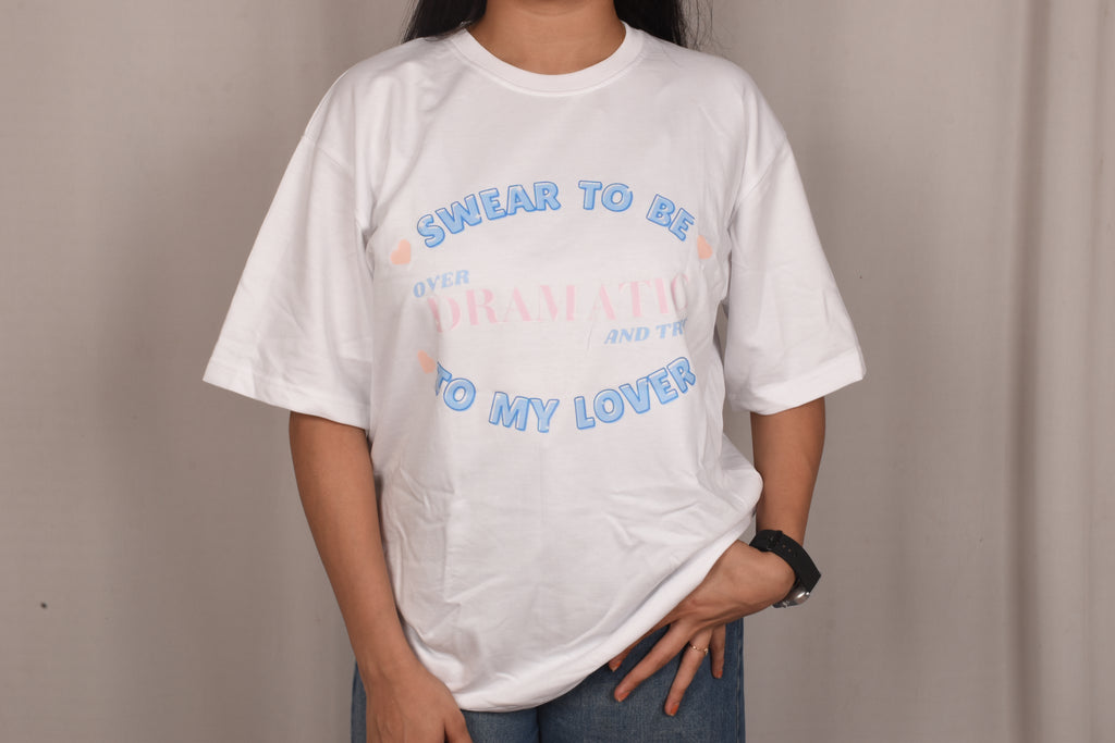“Swear to Be Dramatic” Oversized Tee – Lover Edition