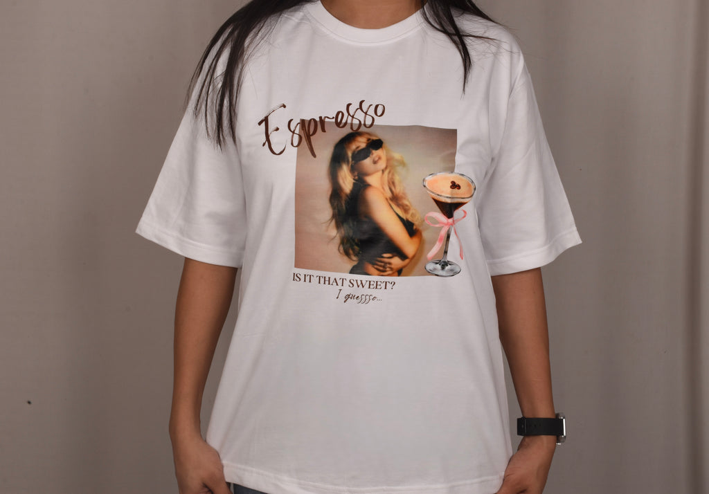"Espresso" Oversized T-shirt – Sabrina Energy Edition ☕✨