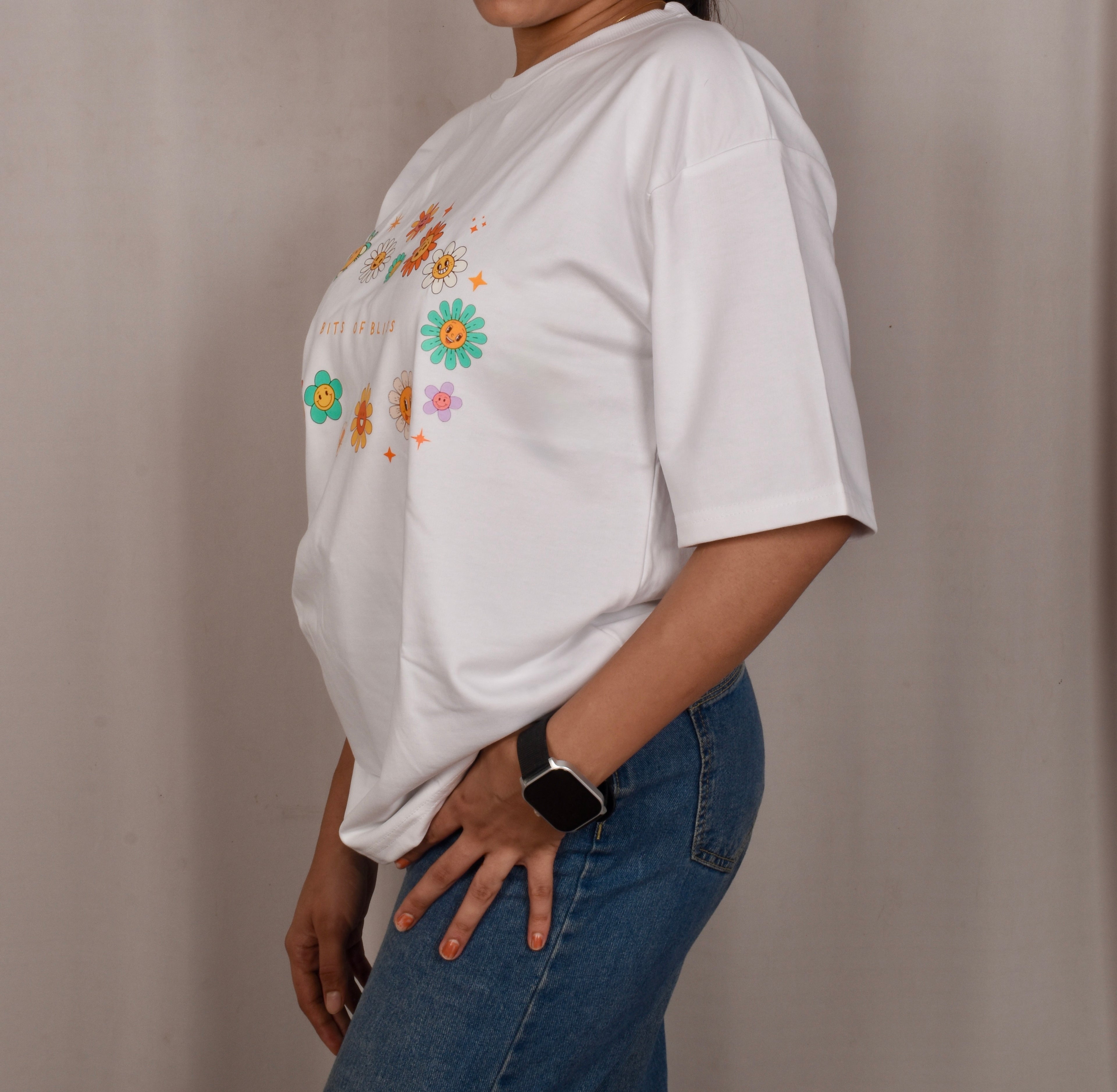 "Bits of Bliss" – Floral Fantasy Tee 🌸✨